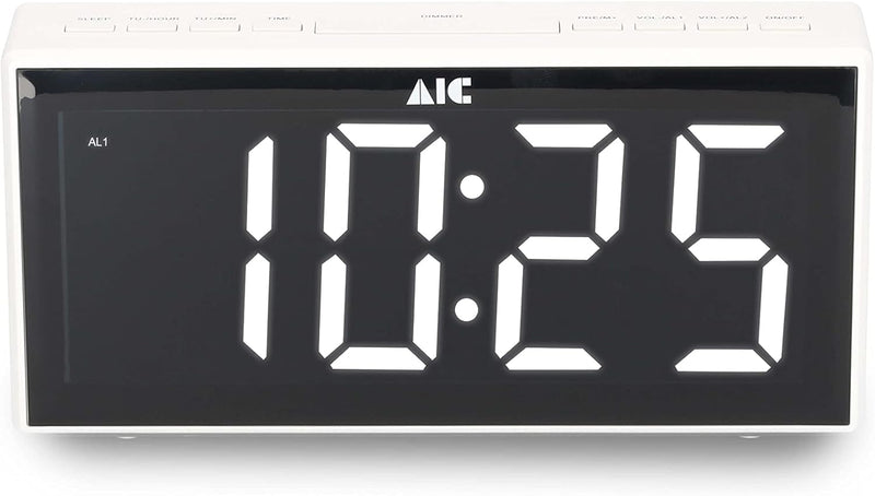 AIC Küchenradio Digital mit grossem Display, Küchenuhr, FM-Radio, Wecker, Digital Dual Alarm Clock,
