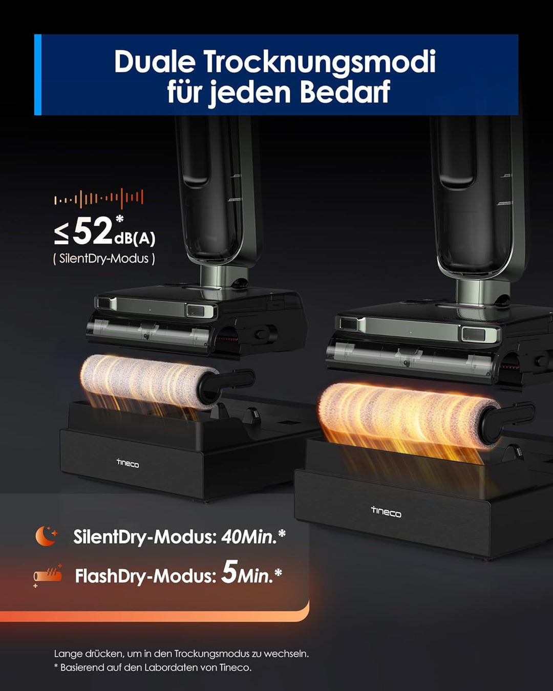 Tineco Floor ONE S7 Master Nass Trockensauger, StreakFree-Abzieher, 9,9 cm Superflaches Gehäuse, 23