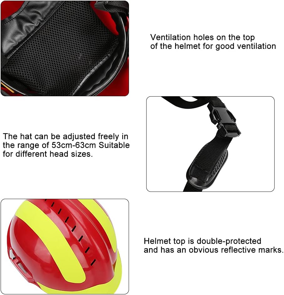 Rettungsschutzhelm Feuerwehrhelm Geschlossene Scheinwerfer und Brillen Outdoor Running Foot Camping