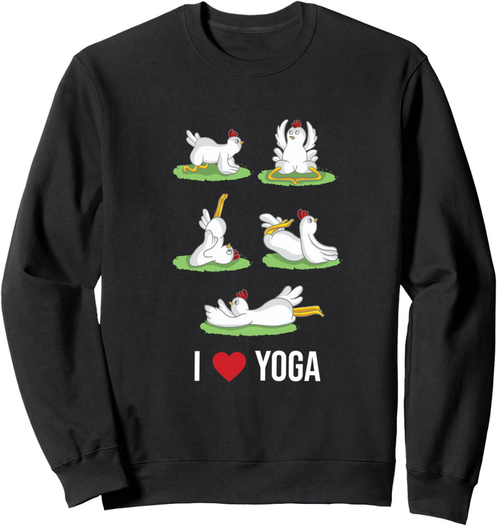 Huhn Yoga für Meditation & Namaste Hühner Figuren Flüsterer Sweatshirt