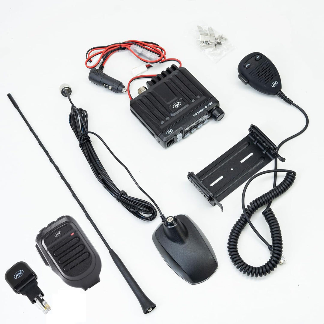 CB Radiosender Kit PNI Escort Hp 7120 ASQ mit CB Antenne PNI Extra 48 und zusätzlichem Mikrofon Dong