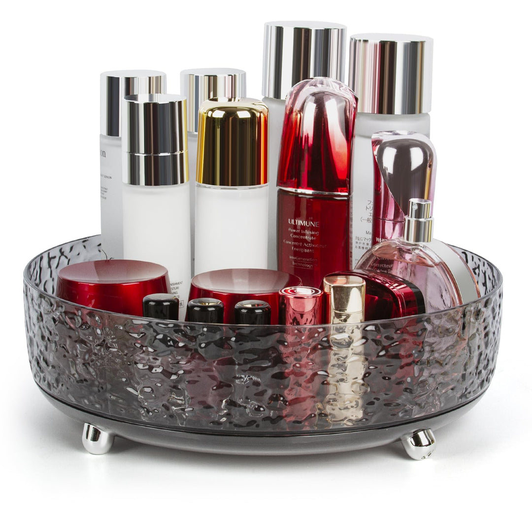 CECOLIC Lazy Susan 360° drehbarer Make up Organizer, 28 cm Parfüm Organizer Tablett, drehbarer Hautp