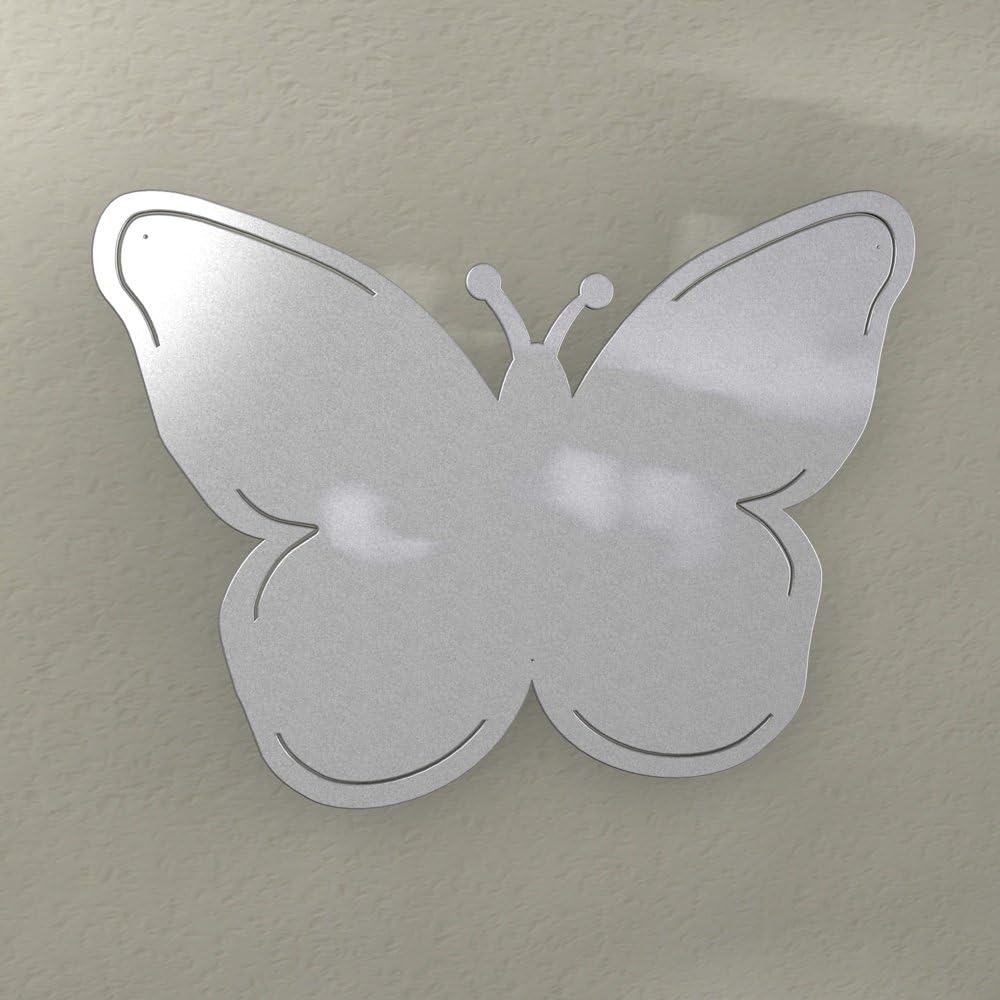 Colours-Manufaktur Schmetterling Magnetwand - viele XXL gross Hochglanz (Silber (RAL 9007 graualumin