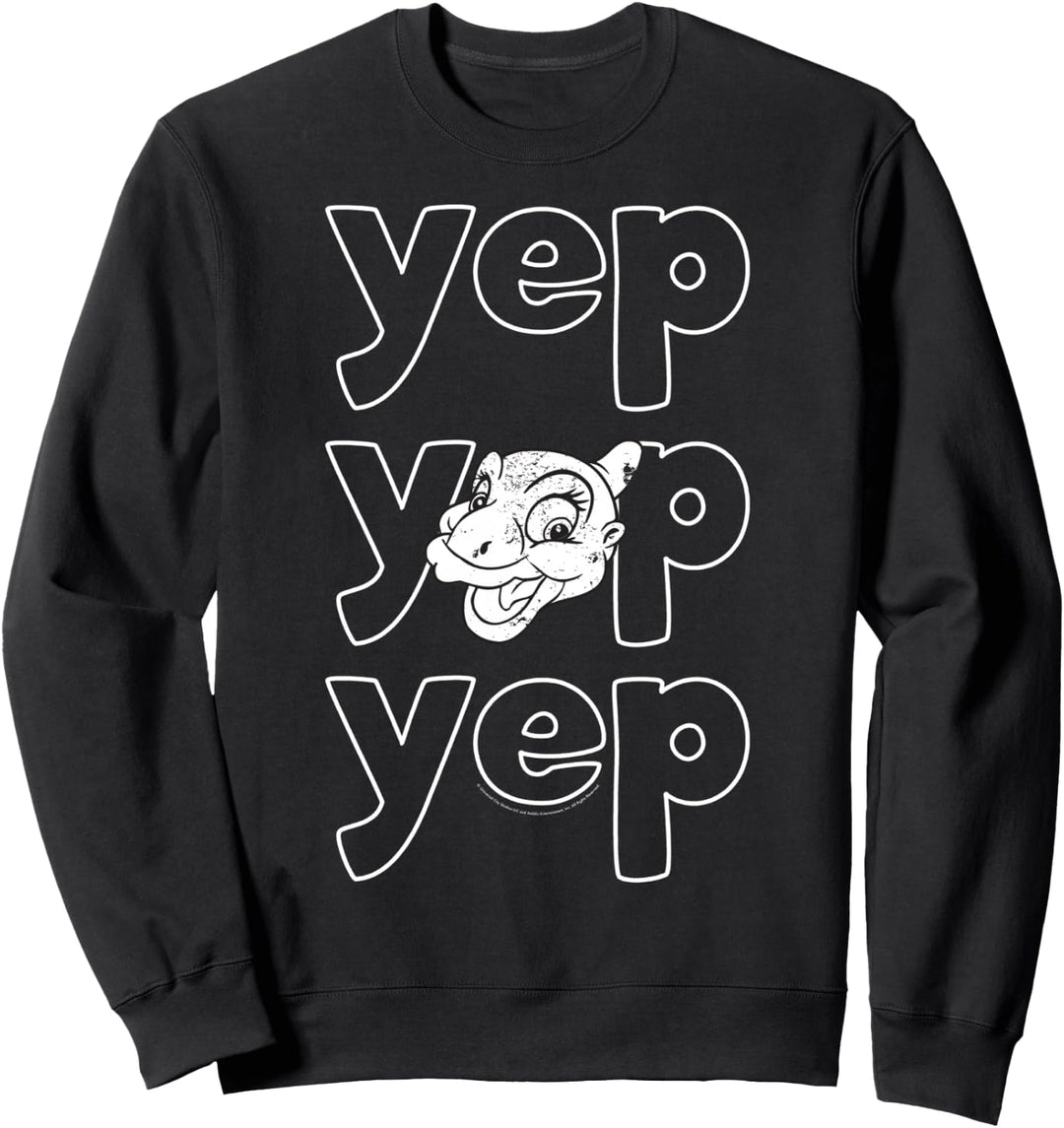 Land Before Time Ducky Yep Yep Yep Bubble Text Quote Sweatshirt