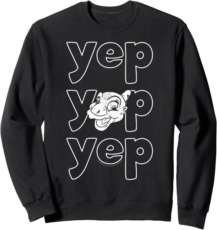 Land Before Time Ducky Yep Yep Yep Bubble Text Quote Sweatshirt