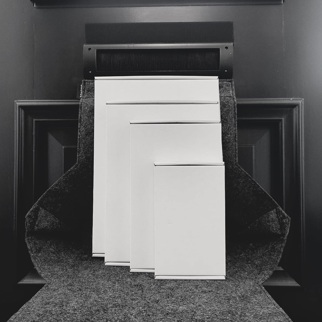 COHOSO® Briefkasten Schwarz mit Zeitungsfach - Klebender Wandbriefkasten ohne Schraube, Postkasten S