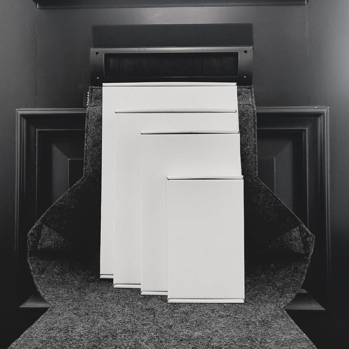 COHOSO® Briefkasten Schwarz mit Zeitungsfach - Klebender Wandbriefkasten ohne Schraube, Postkasten S