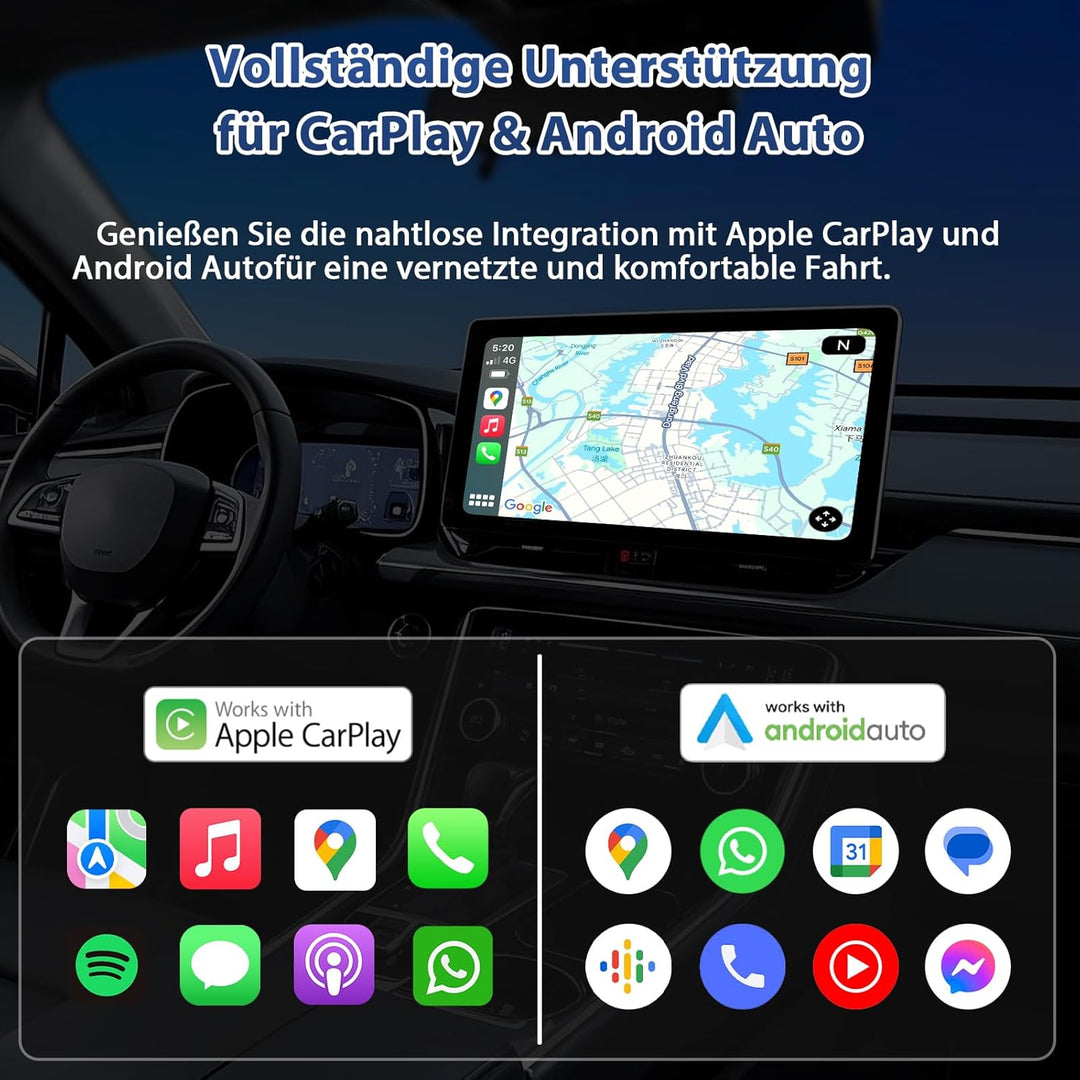 Mini USB Wireless CarPlay Adapter, Auto Multimedia Dongle, kabelloser Android Auto 2 in 1 Adapter, K