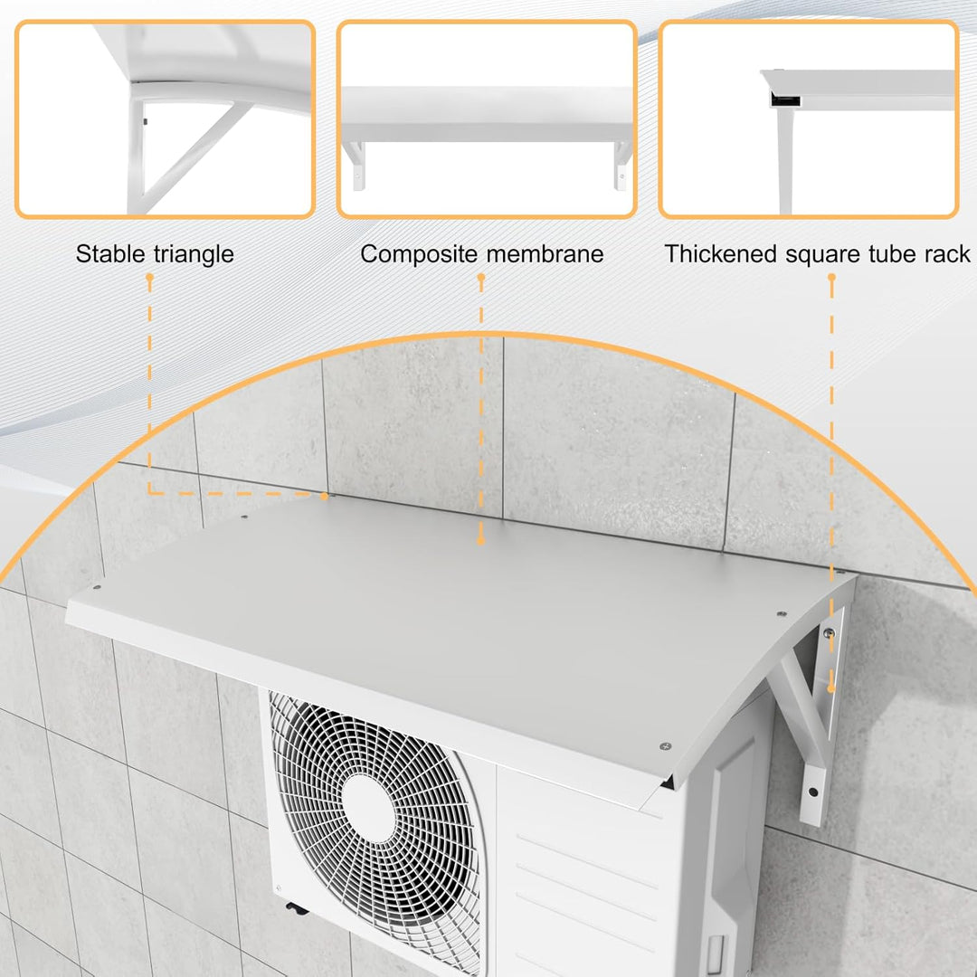 Klimaanlage Abdeckung für Aussengeräte, Vordach Terrasse UV Regen Schnee Sonnenschutz, Mini Split Wä