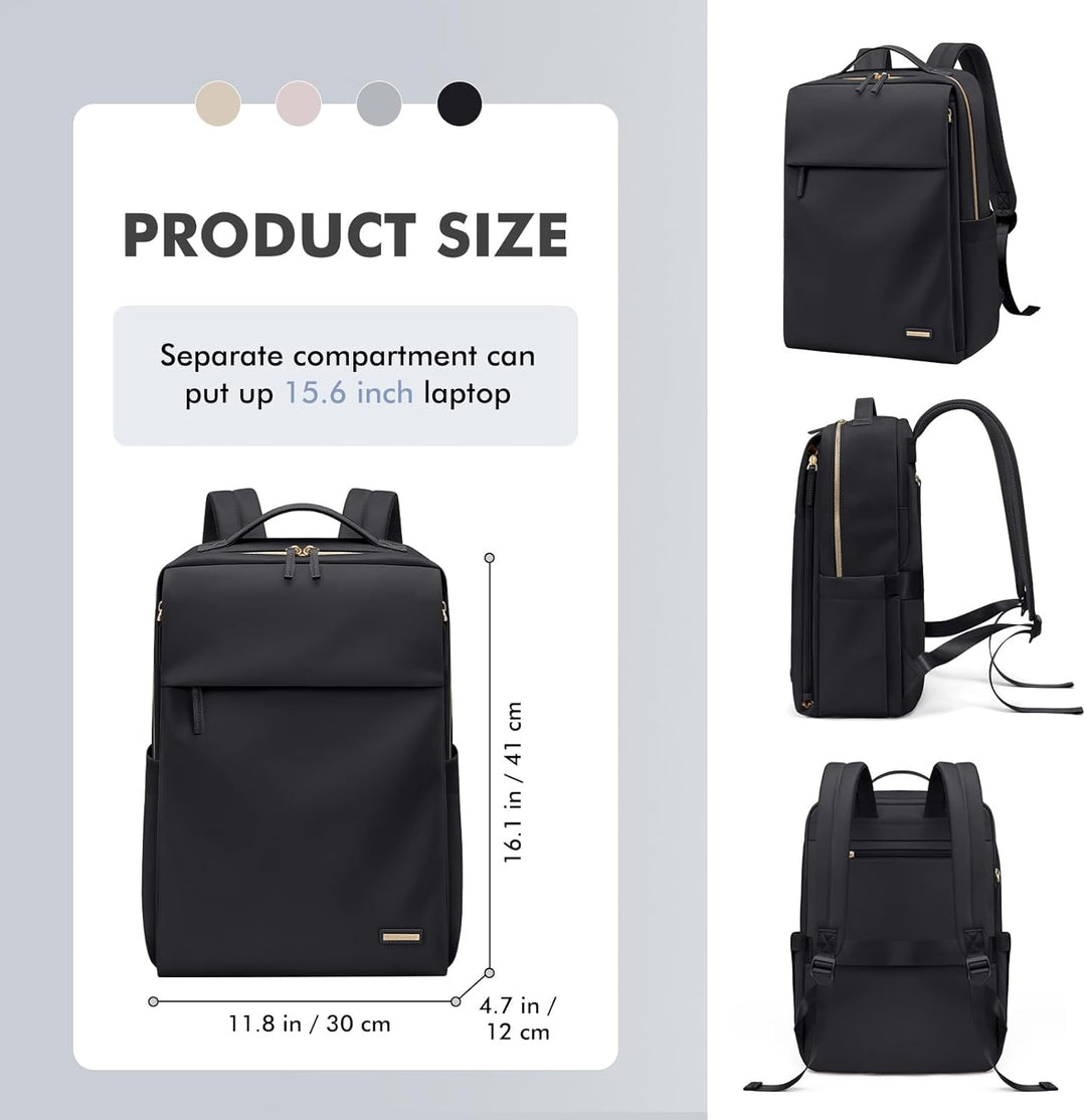 Rucksack Damen Laptop Reise Schulrucksack 15.6 Zoll mit Laptopfach, Wasserdicht Multifunktionaler Lä