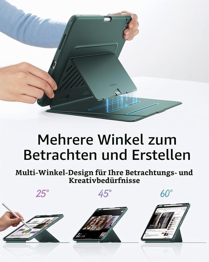 ESR Hülle für iPad Air 13 Zoll (2026/2025/2024) M4/M3/M2, Vertikale Stand, Mehrere Standwinkel, Ultr