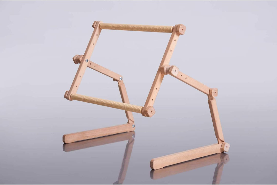 Stickständer für Tisch und Couch "Rhein" mit Stickrahmen 20x24 cm, Holz, verstellbar, 20x24 cm