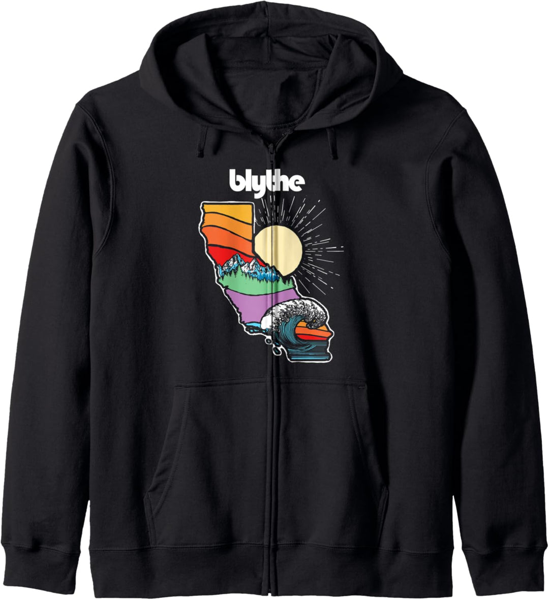 Blythe California Outdoors Retro Nature Graphic Kapuzenjacke