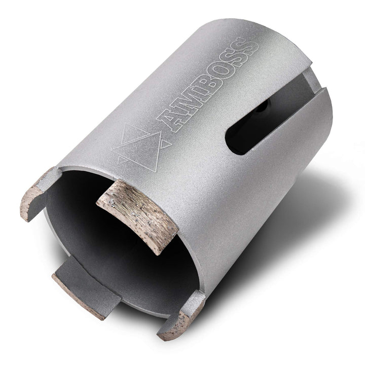 Diamant Dosensenker Ø 68 mm / M16 / Seitenschlitz / 90mm Nutzlänge - Amboss Silver Force Premium für