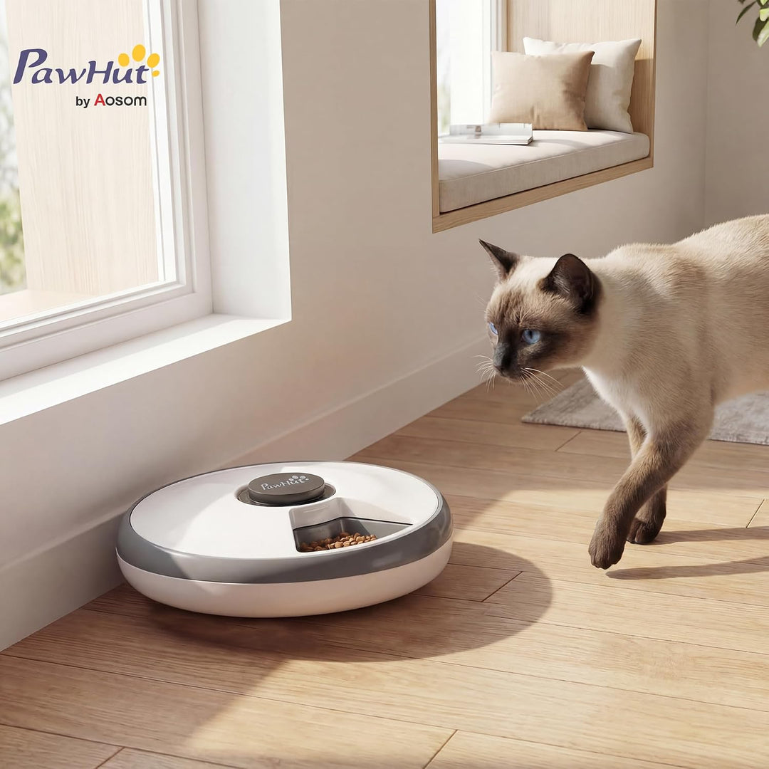 PawHut Futterautomat Kabellos Programmierbarer Timer für Katzen und Hunde | Automatischer Futterspen