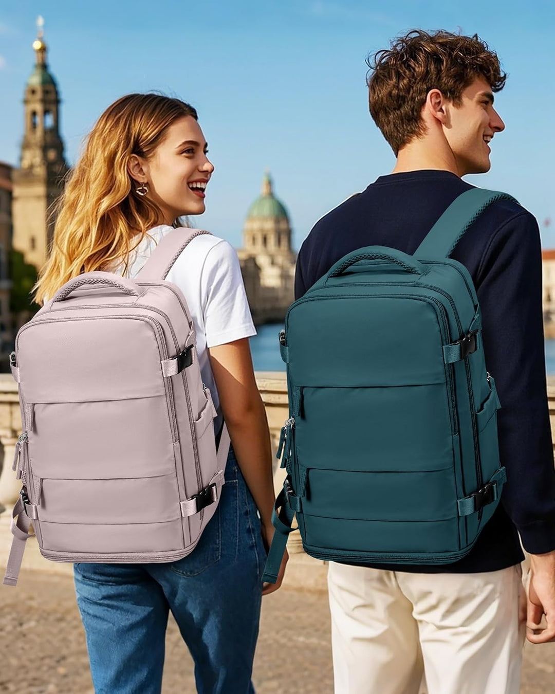 SZLX Grosser Reiserucksack Damen,Vakuum Rucksack mit Pumpe Ryanair Handgepäck 40x30x20 Herren, Wizza