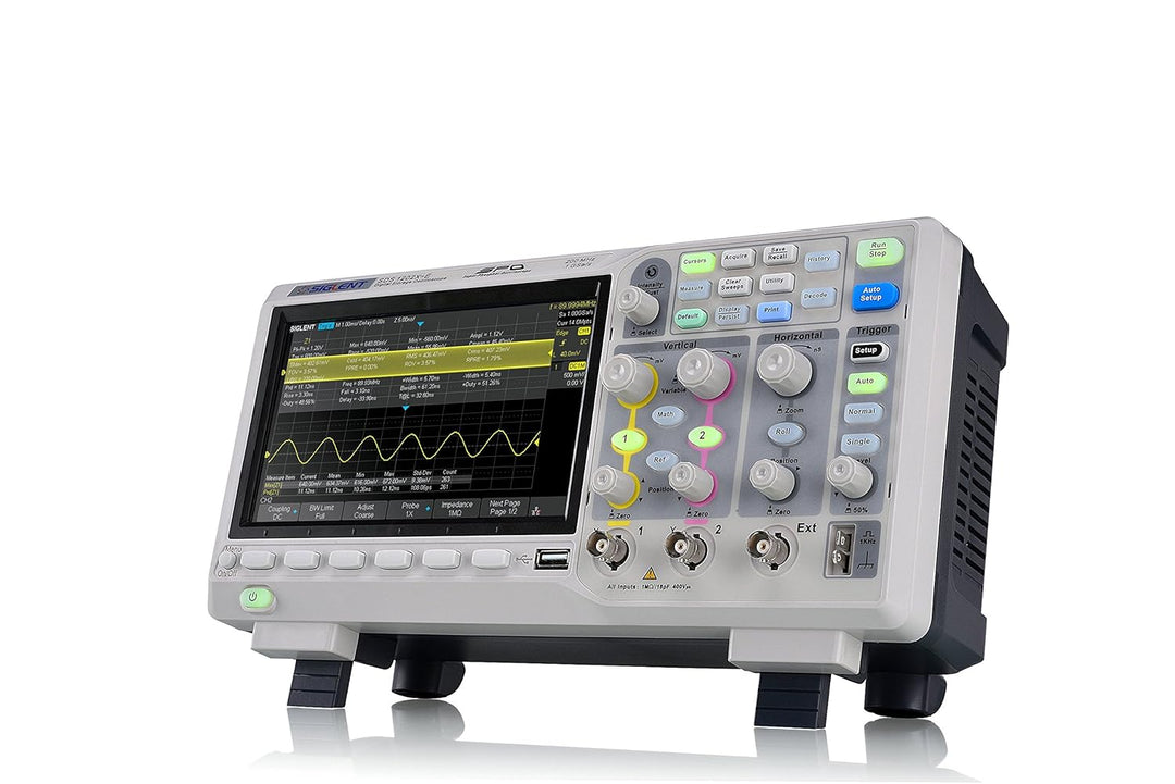 Siglent Technologies SDS1202X-E Digitales Oszilloskop, 200 MHz, 2 Kanäle, Grau