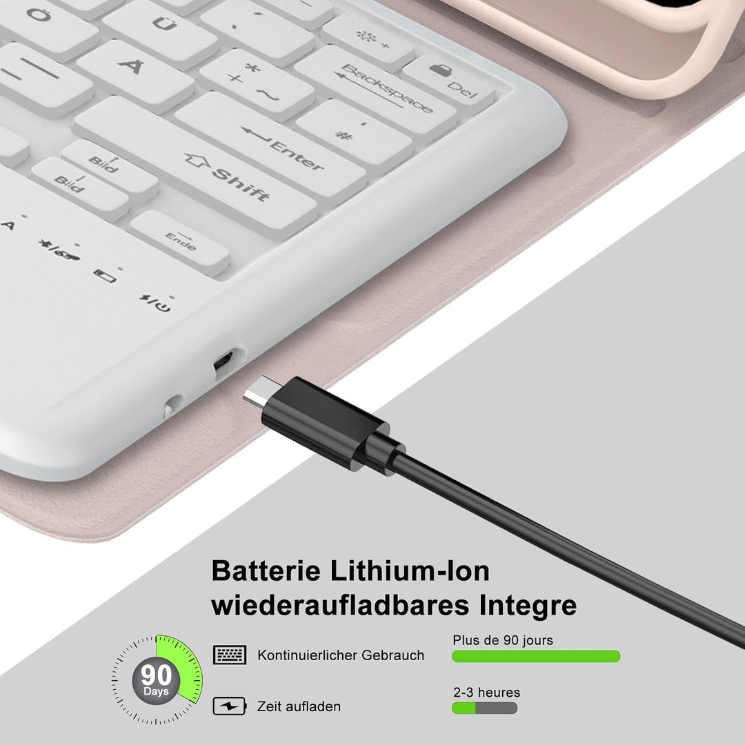 Tastatur für Samsung Galaxy Tab S10 FE+ Plus 13.1 Zoll 2025 mit Touchpad, Hülle mit Tastatur für Tab