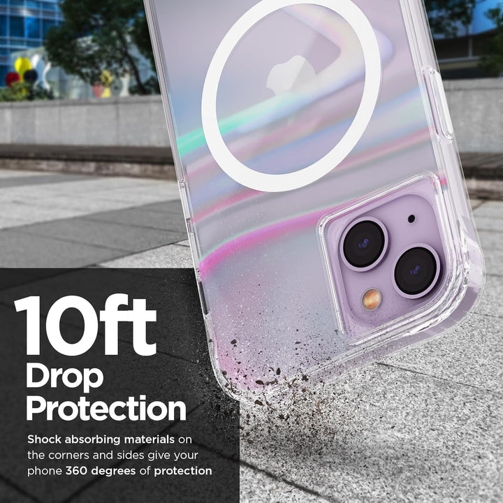 case-mate Soap Bubble MagSafe Case Schutzhülle kompatibel mit Apple iPhone 14 Plus Hülle Regenbogen
