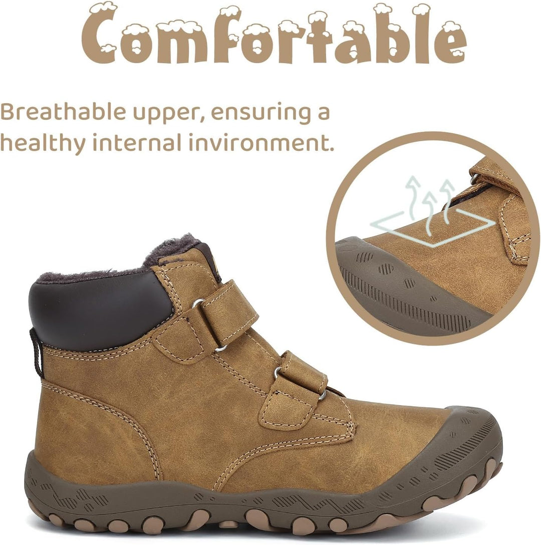 Mishansha Kinder Winterschuhe Warm Gefüttert Winterstiefel Jungen Mädchen Schneestiefel Outdoor ruts