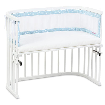 babybay Nestchen Mesh-Piqué passend für Modell Original, azurblau Sterne weiss