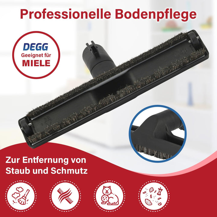 DEGG Parkettdüse - Kompatibel mit Miele Staubsauger - 35 mm - Parkettdüse, Bodendüse, Saugdüse für M