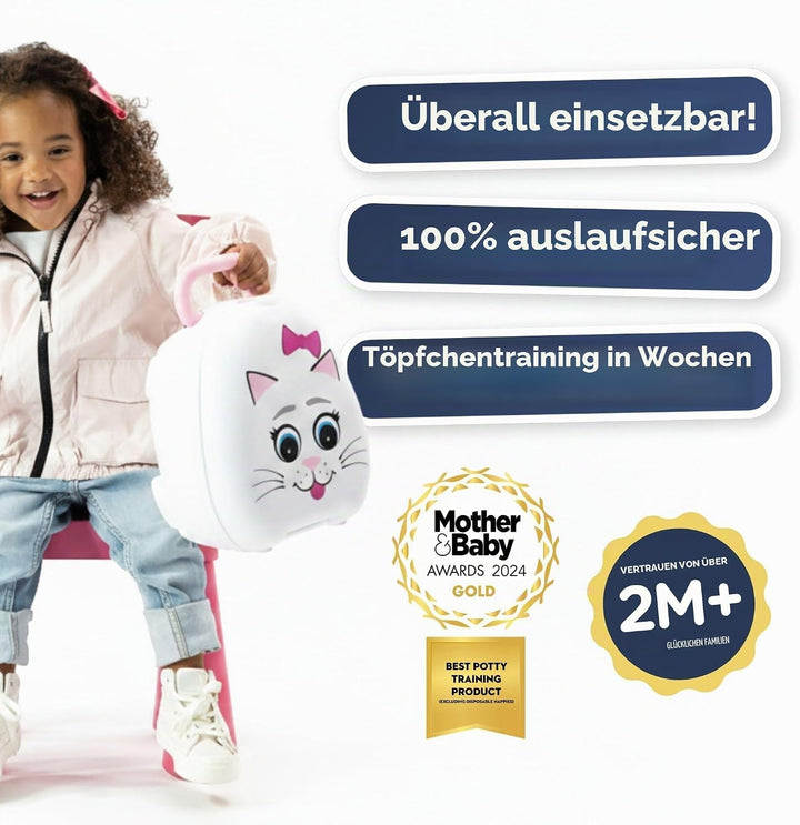 My Carry Potty - Katze Travel Töpfchen, preisgekrönter tragbarer Toilettensitz für Kleinkinder, den