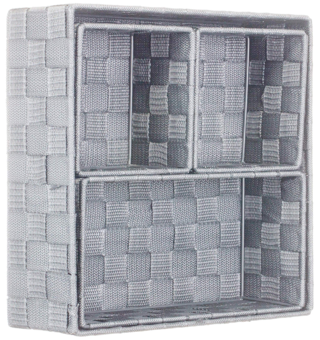 Brandsseller 4er Set Aufbewahrungsboxen - 28x28x10 cm, 26x13x9 cm, 13x13x9 cm (2x) – eckige Regalkör