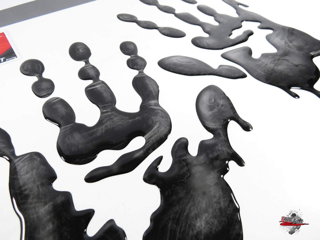 BIKE-label Tankpad Seitentank Motorrad Aufkleber Schwarze Hände Abdruck 800111