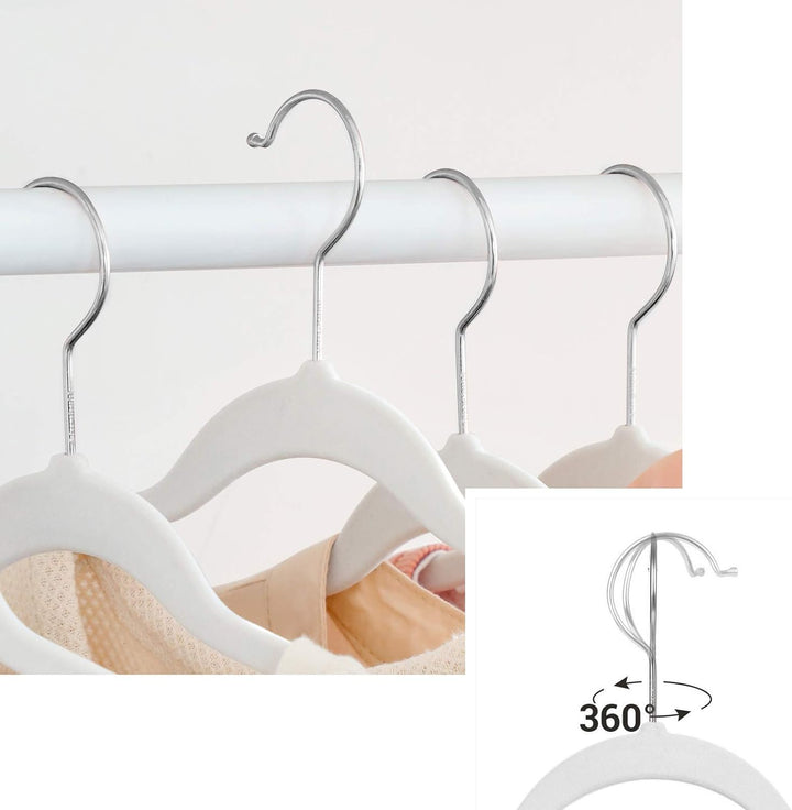 SONGMICS Kleiderbügel Samt, 50er Set, Jackenbügel, 41,5 cm breit, Anzugbügel, dünn, gut belastbar, u