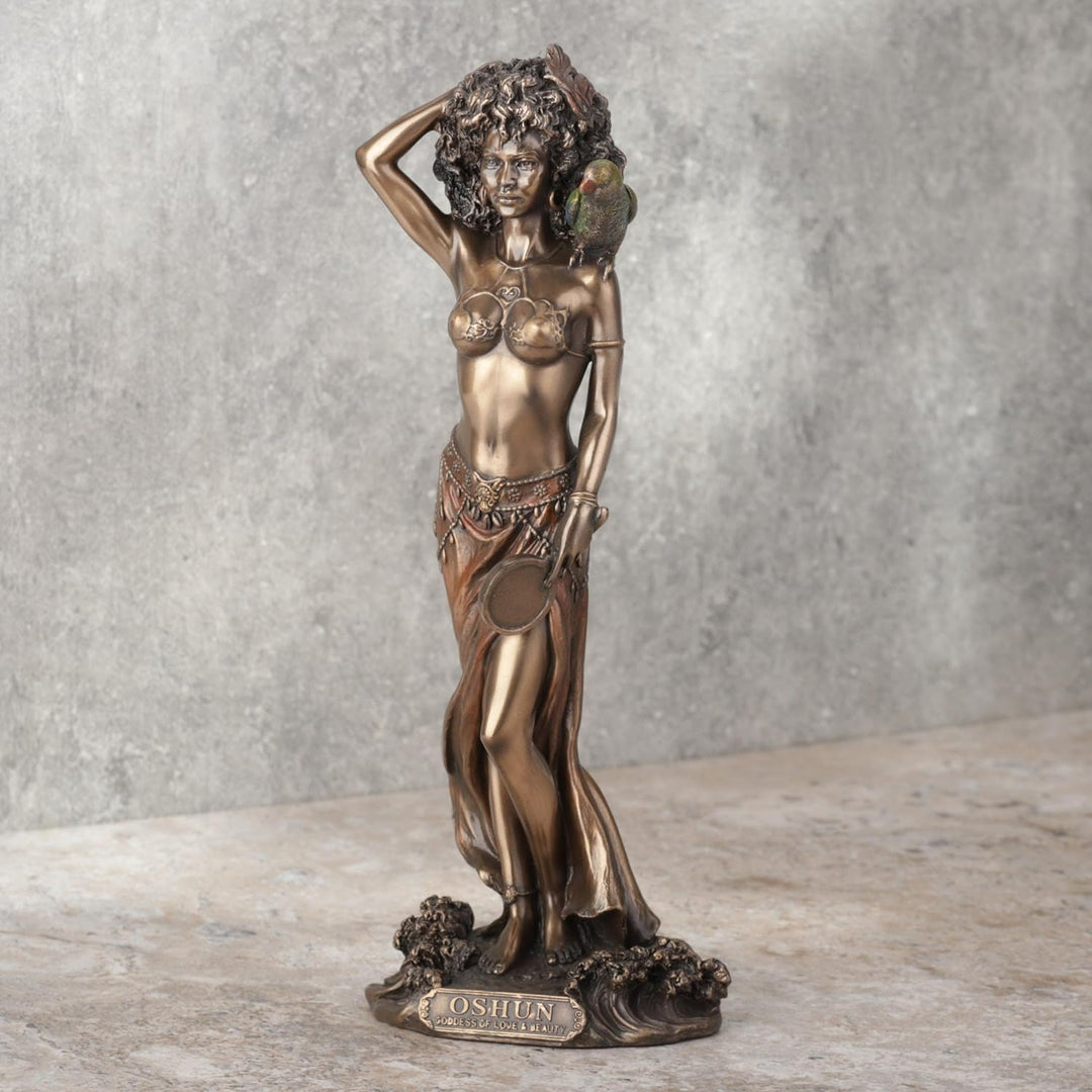 Bronzed Oshun Goddess of Love, Marriage, and Maternity Statue by Things2Die4