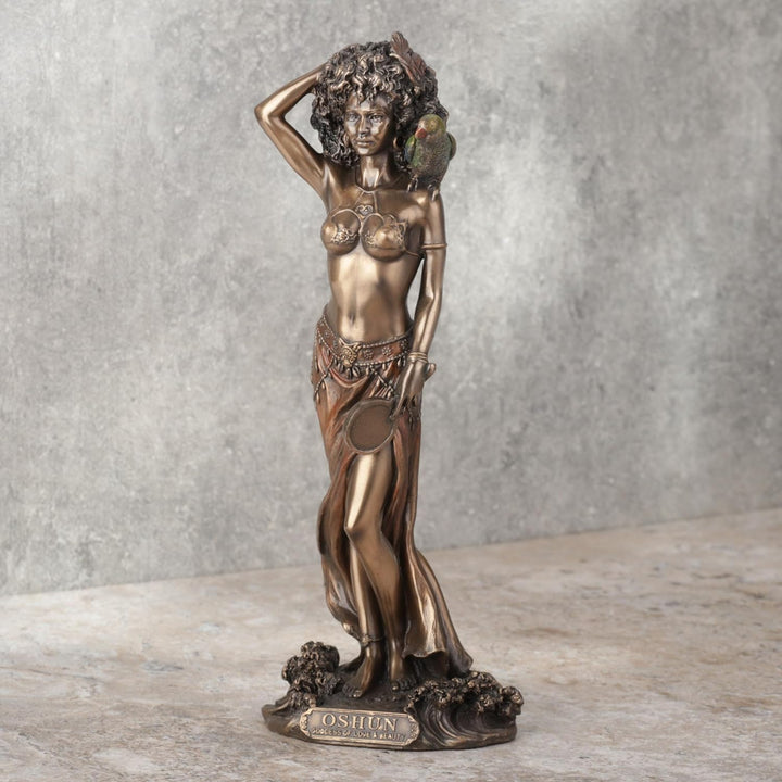 Bronzed Oshun Goddess of Love, Marriage, and Maternity Statue by Things2Die4