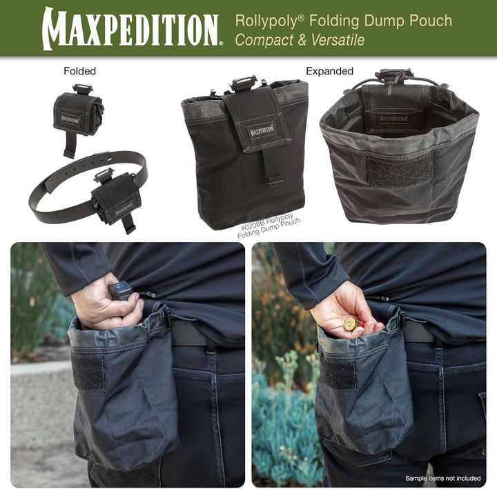 Maxpedition Faltbeutel Rollypoly Schwarz, Schwarz