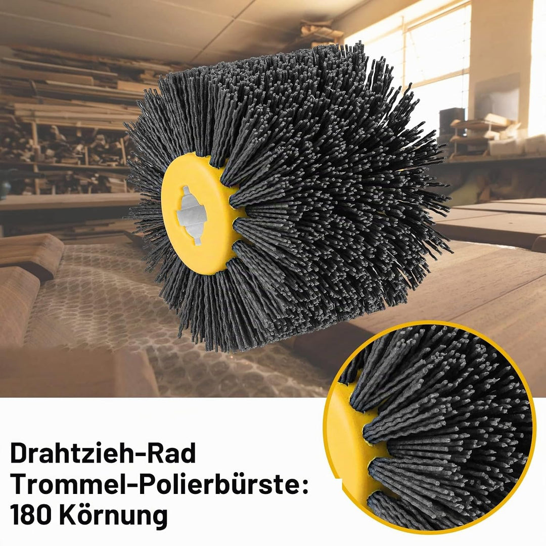 Shineboc Schleifbürsten,180 Körnung 120x100mm Nylonbürste, Polierbürste zum Holzverarbeitung, Grit B
