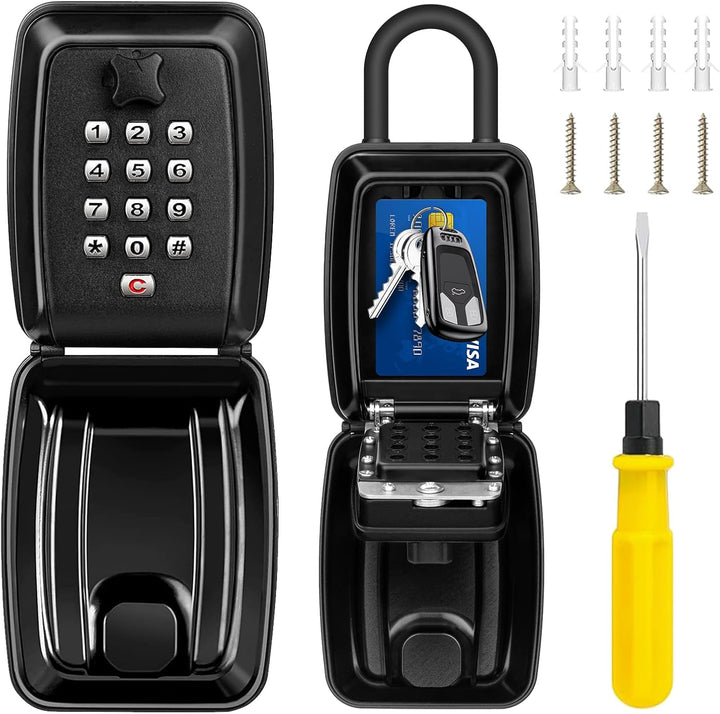 ENONEO Schlüsseltresor mit Zahlencode Schlüsselbox mit Bügel Ultra-Robustes Kleine Schlüsselsafe Aus