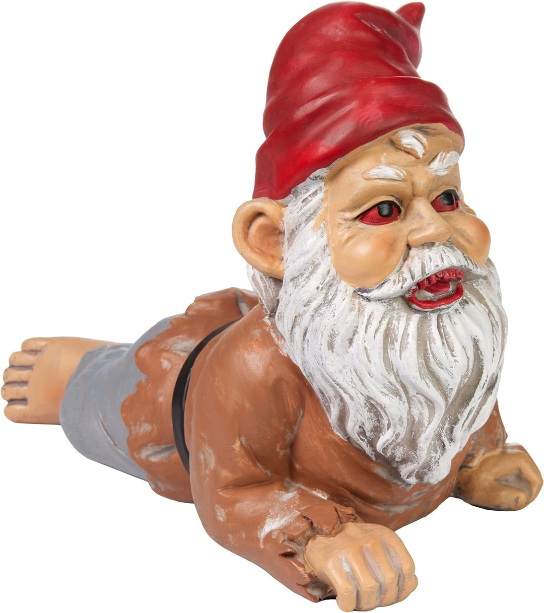 BRUBAKER Gartenzwerg Zombie - Kriechender Grusel Zwerg - Halloween Gartenfigur Lustig - Dekoration W