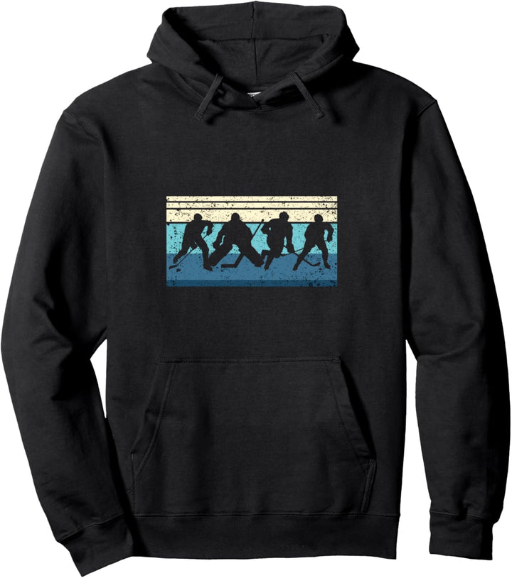 Eishockey schwarz Pullover Hoodie