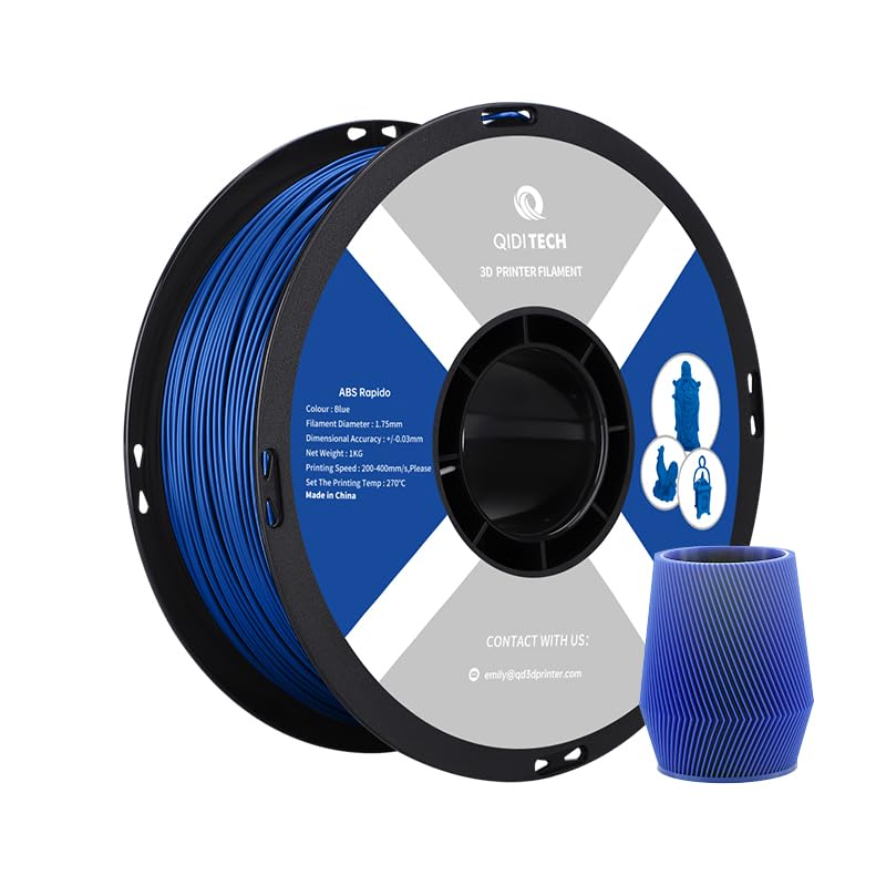 QIDI TECH ABS Rapido Filament 1.75mm, 3D Drucker Filament ABS 1kg Spule (2.2lbs), geeignet für Hochg