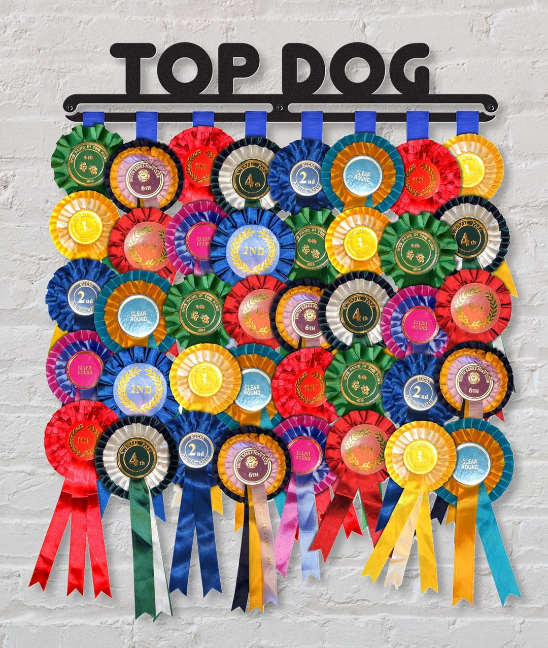 The Medal Hanger Shop Top Dog | Schwarz | Rosette/Band Display Halter | Hergestellt in Grossbritanni