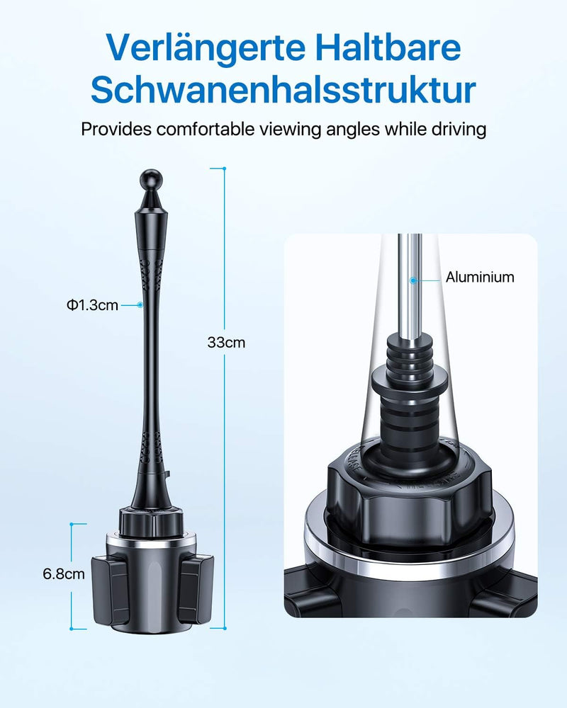 andobil Handyhalterung Auto Getränkehalter, Ultimate Einfache Klemme Hände frei Handyhalter für Auto