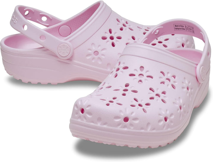 Crocs Classic Floral Cut-Out Clog 34/36 EU Pink Milk, 34/36 EU Pink Milk