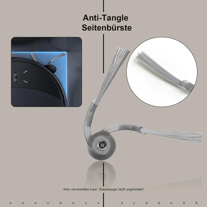 Zubehör Ersatzteile für Roborock Saros 10R / Qrevo CurvX Saugroboter, 1 Dual-Rollbürste 4 Filter 6 S