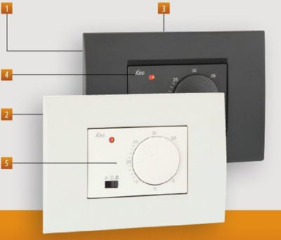 KEO-B Unterputzthermostat Drehknopf batteriebetrieben