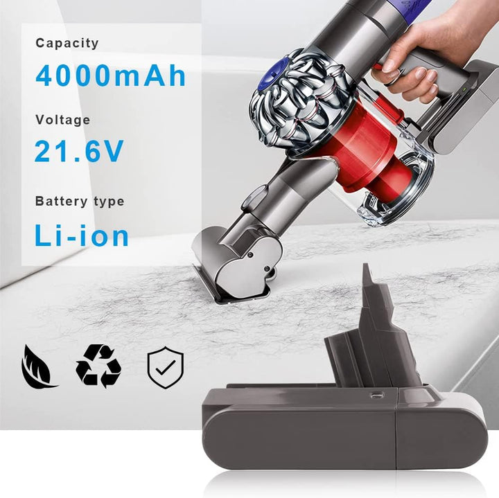 LabTEC DC62 Akku 21.6 V 4000 mAh Ersatz für Dyson V6 Akku DC58 DC59 DC61 DC62 DC72 DC74 SV03 SV04 SV