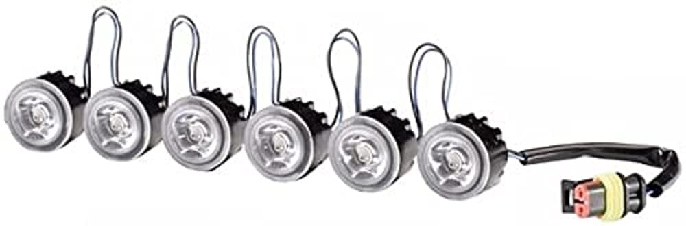 HELLA - LED-Tagfahrleuchtensatz - LEDayFlex - 12/24V - rund - Einbau - Lichtscheibenfarbe: glasklar