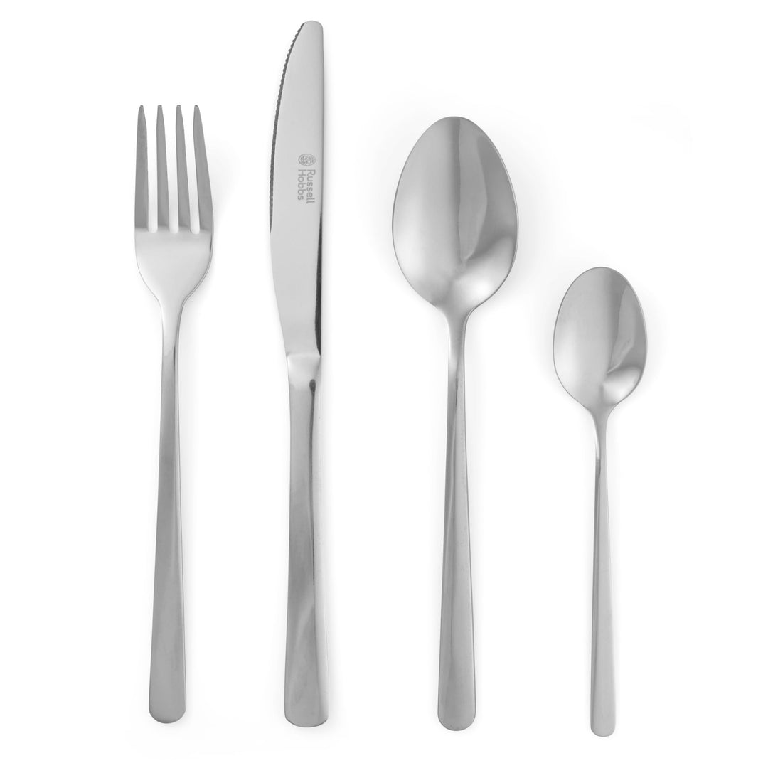 Russell Hobbs COMBO-2151 Vienna Deluxe Cutlery Set, 48 Piece, Stainless Steel, 12 Places, Mirror Fin