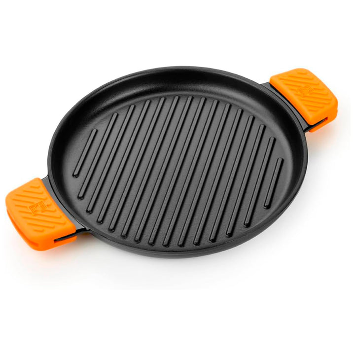 BRA A441633 Effektives Runder Grillrost mit Streifen, hergestellt aus Eisen Fu, Gusseisen, Schwarz,