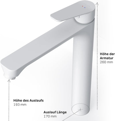 AM.PM Hit Waschtischarmatur mit Einhebelmischer, SoftMotion Keramikkartusche, Neoperl Aerator, kratz