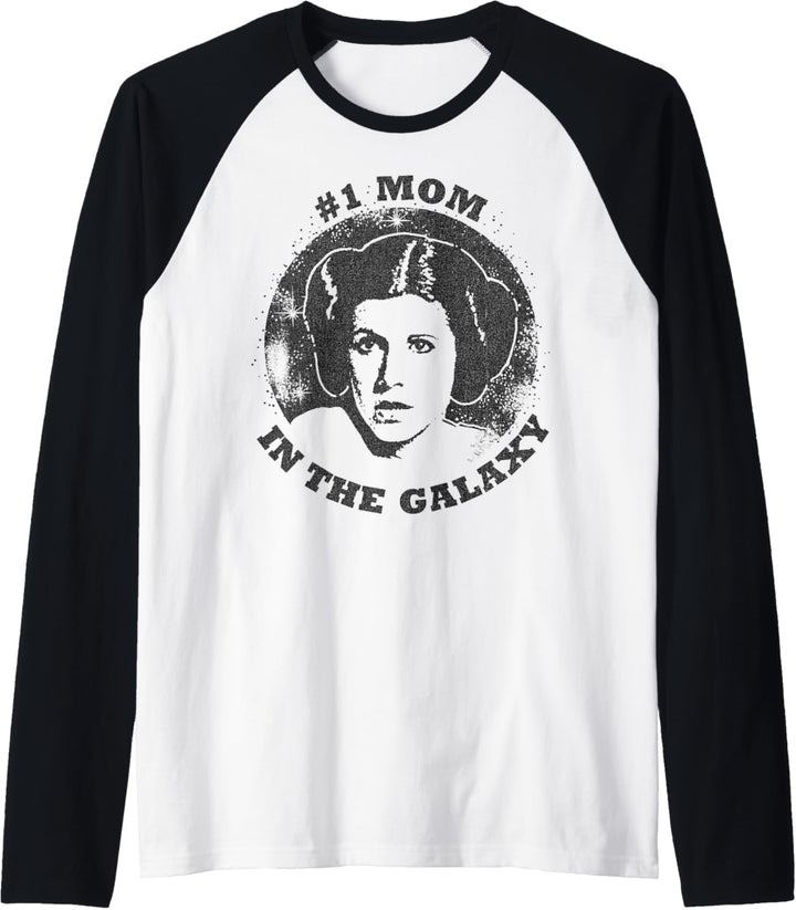 Star Wars Muttertag Princess Leia #1 Mom In The Galaxy Raglan