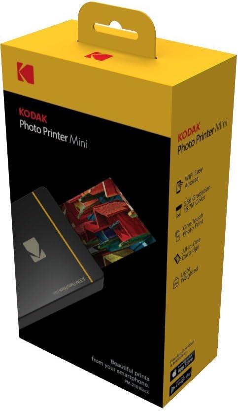 Kodak Mini-Mobil W-LAN & NFC 4.7 x 7,5 cm Fotodrucker mit fortgeschrittener Sublimations-Tintendruck